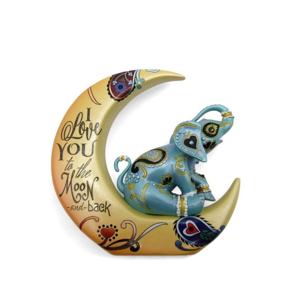 HAMILTON COLLECTION I Love You To The Moon And Back Blake Jensen Elephant Figuri